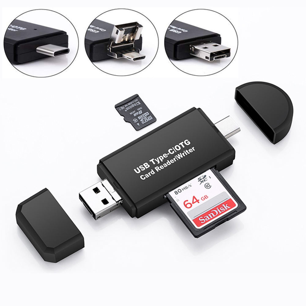 OTG Type-C Phone & Laptop Card Reader (Variant X24)
