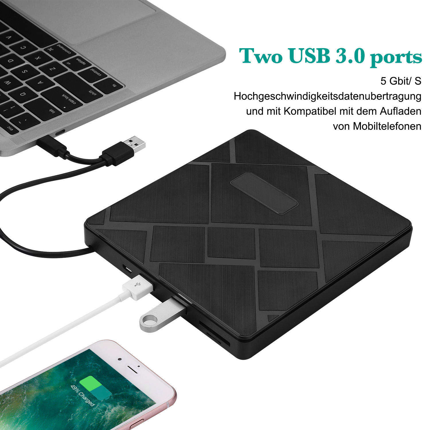 Pop-Out Tray External USB 3.0 DVD Rewriter (Variant K11)