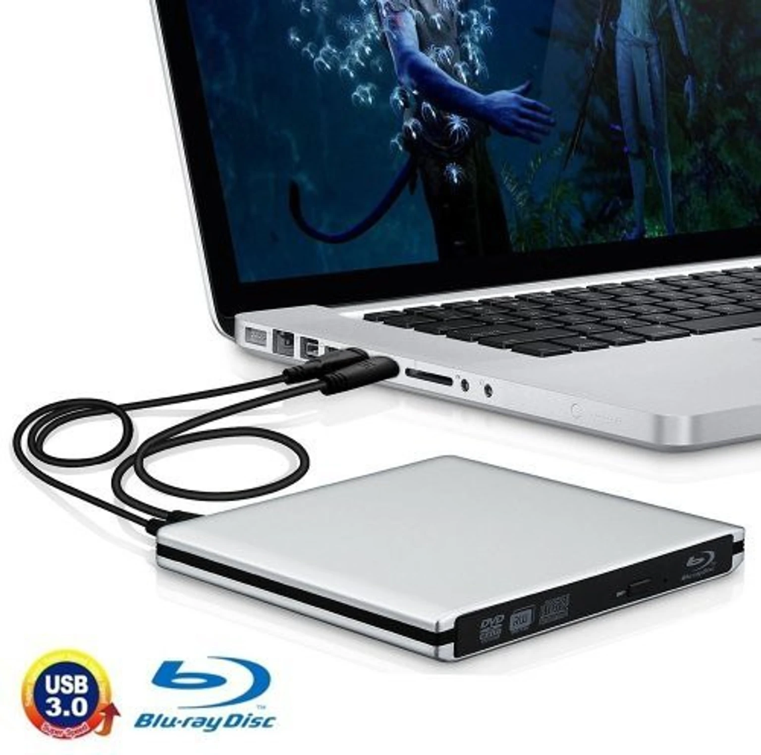 Pop-Out Tray External USB 3.0 DVD Rewriter (Variant Q17)