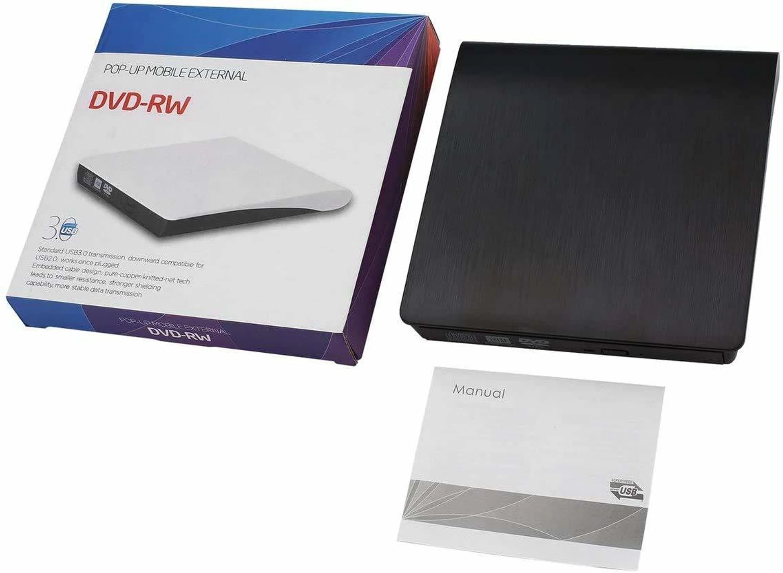 Pop-Out Tray External USB 3.0 DVD Rewriter (Variant Q17) view 2