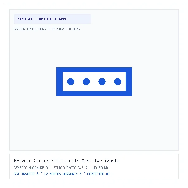 Privacy Screen Shield with Adhesive (Variant F6) - Image 3 — Detail & Specifications View