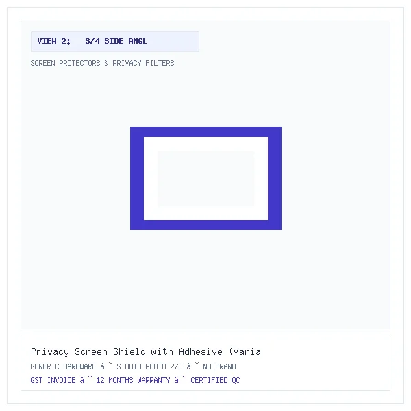 Privacy Screen Shield with Adhesive (Variant N14) - Image 2 — 3/4 Side Angle View