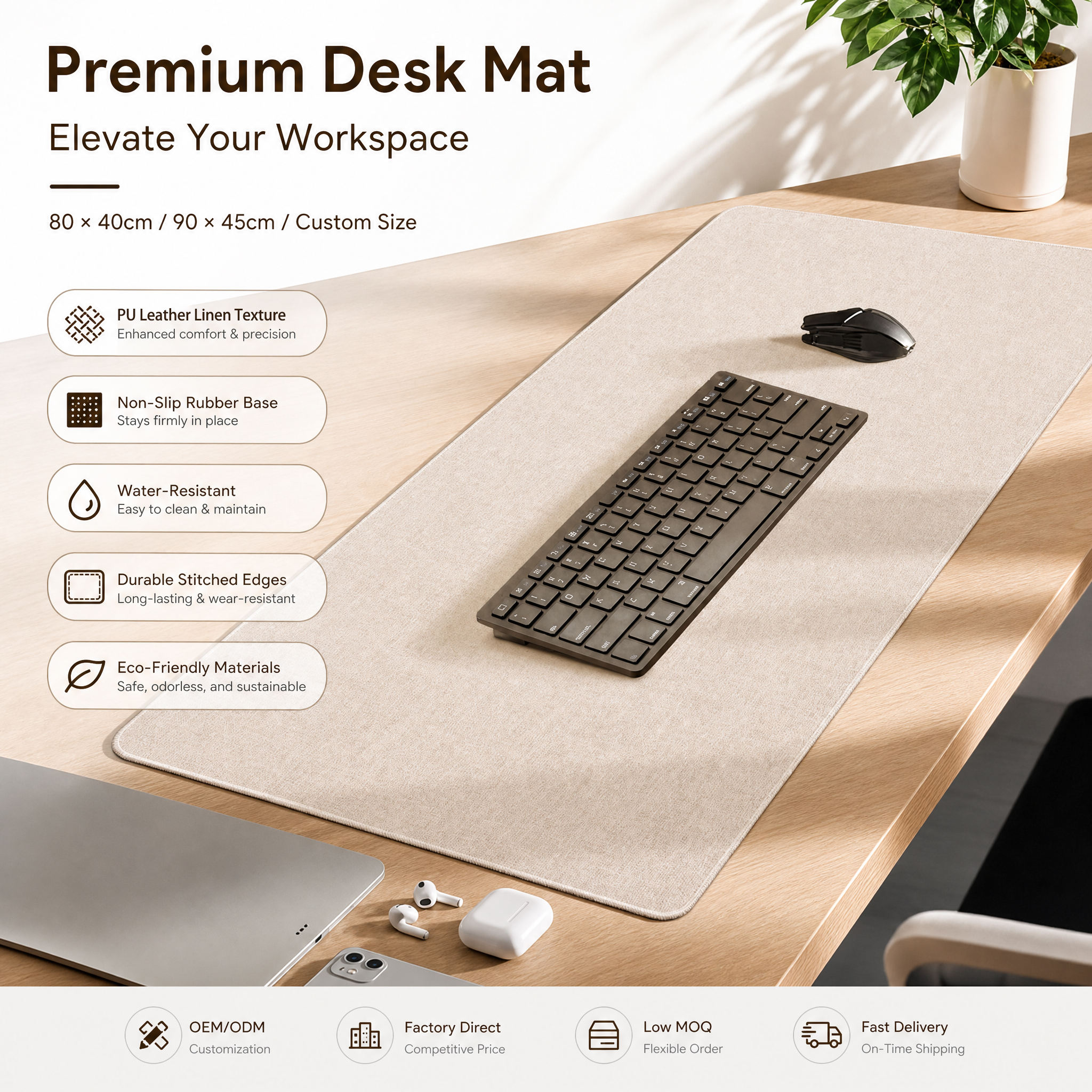 PU Leather Waterproof Extended Desk Pad (Variant I9) - Image 3