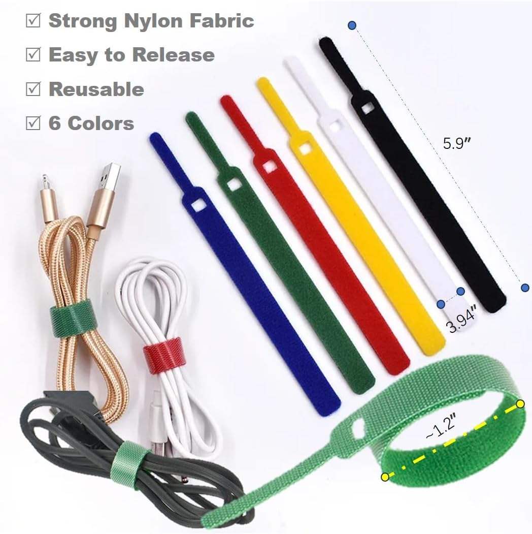 Reusable Hook and Loop Cable Ties Roll (Variant J10) - Image 2