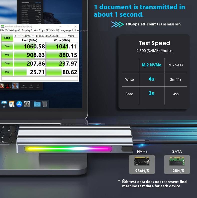 Rugged Shockproof M.2 NVMe SSD Enclosure (Variant J10)