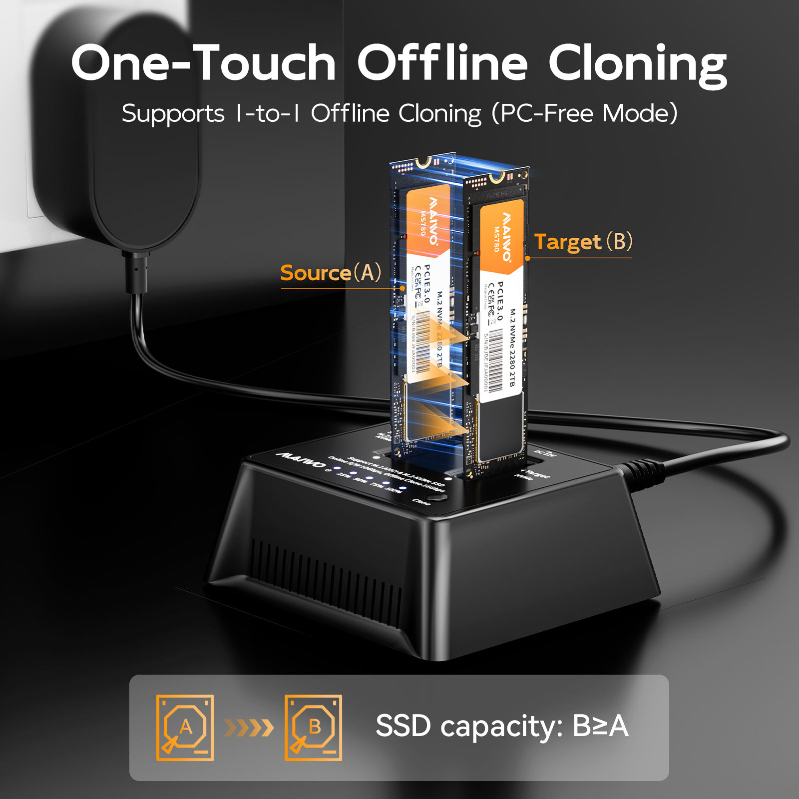 Rugged Shockproof M.2 NVMe SSD Enclosure (Variant V22)