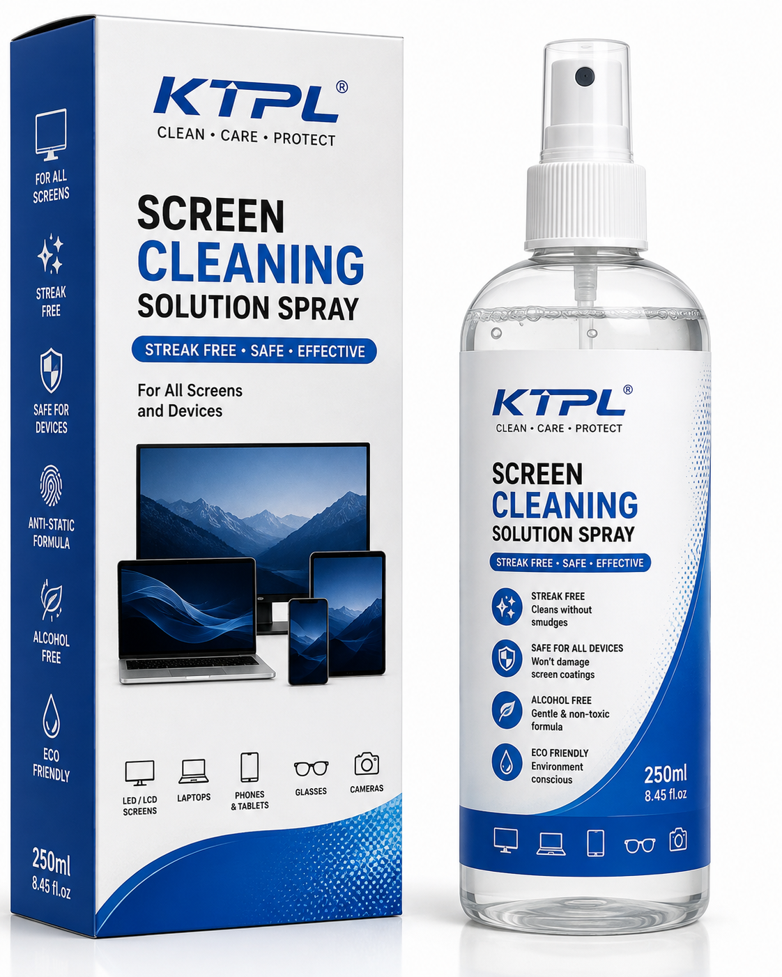 Screen Cleaning Solution Spray (250ml) (Variant Q17)