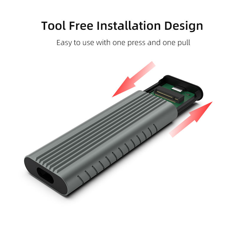 Tool-Free Dual Protocol M.2 NVMe & SATA Enclosure (Variant O15) Gallery View 3