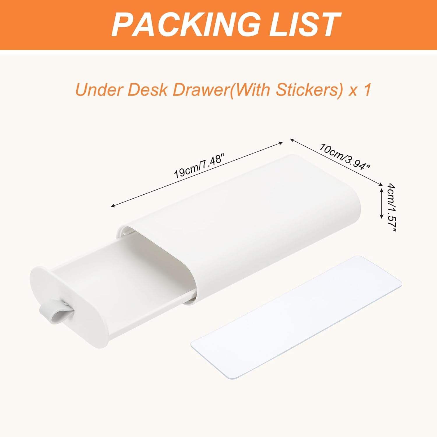 Under-Desk Pull-Out Drawer Organizer (Variant D4)