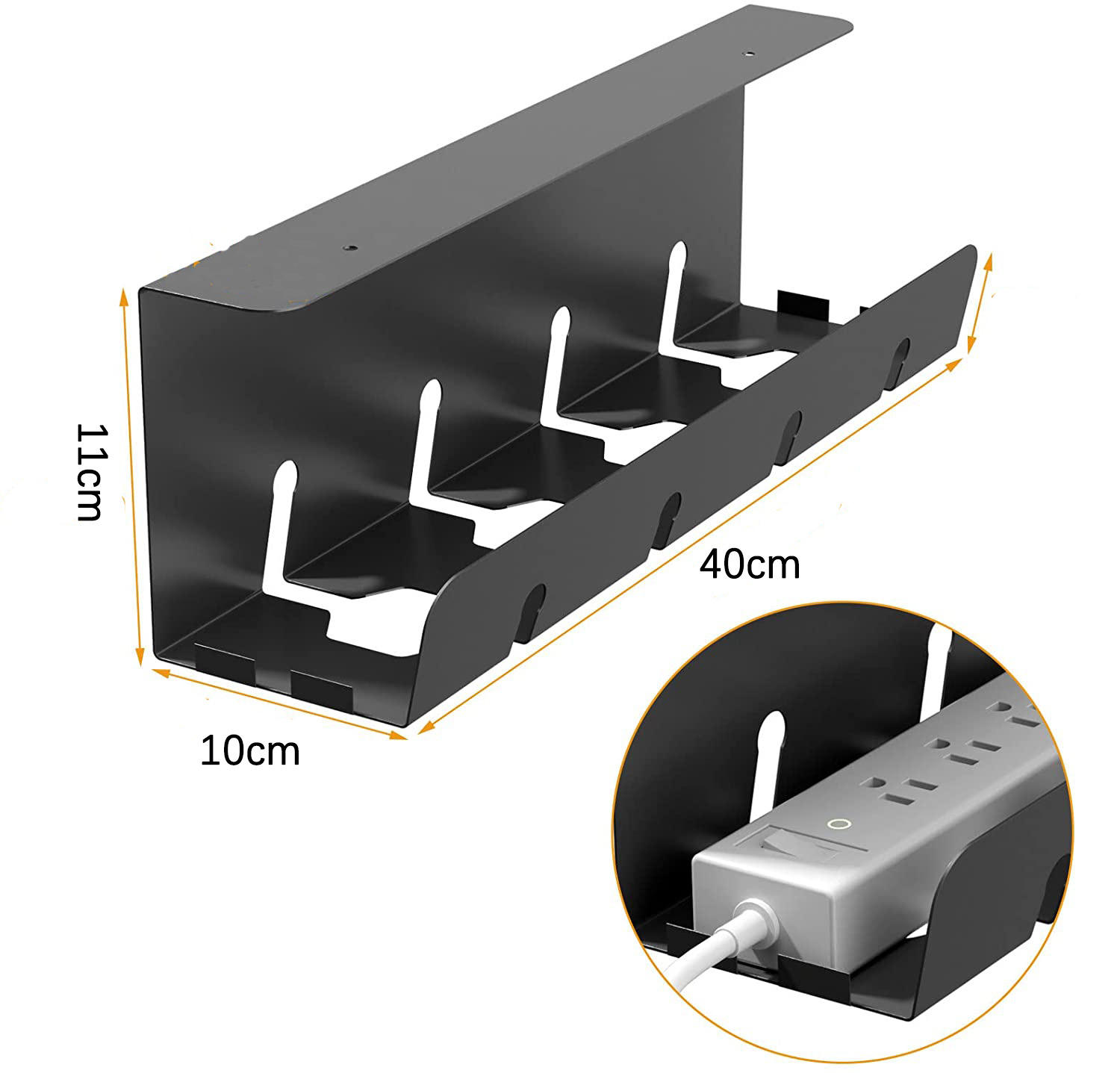 Under-Desk Steel Wire Cable Tray Basket (Variant H8)