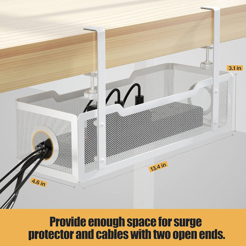 Under-Desk Steel Wire Cable Tray Basket (Variant N14)