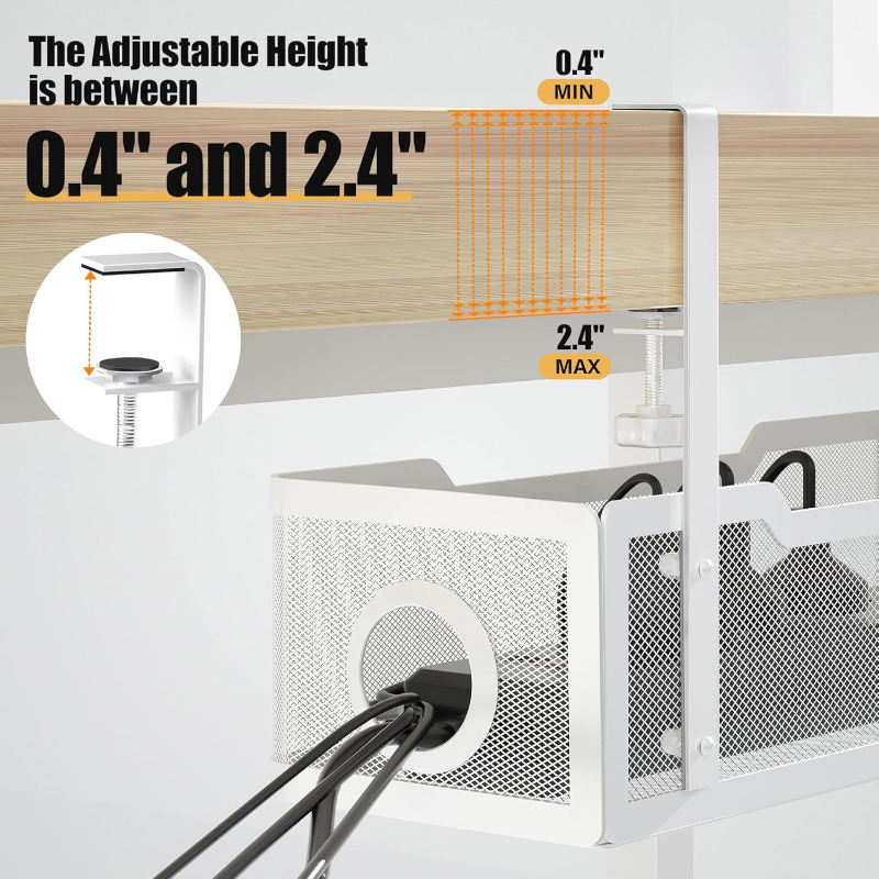 Under-Desk Steel Wire Cable Tray Basket (Variant N14) - Image 3