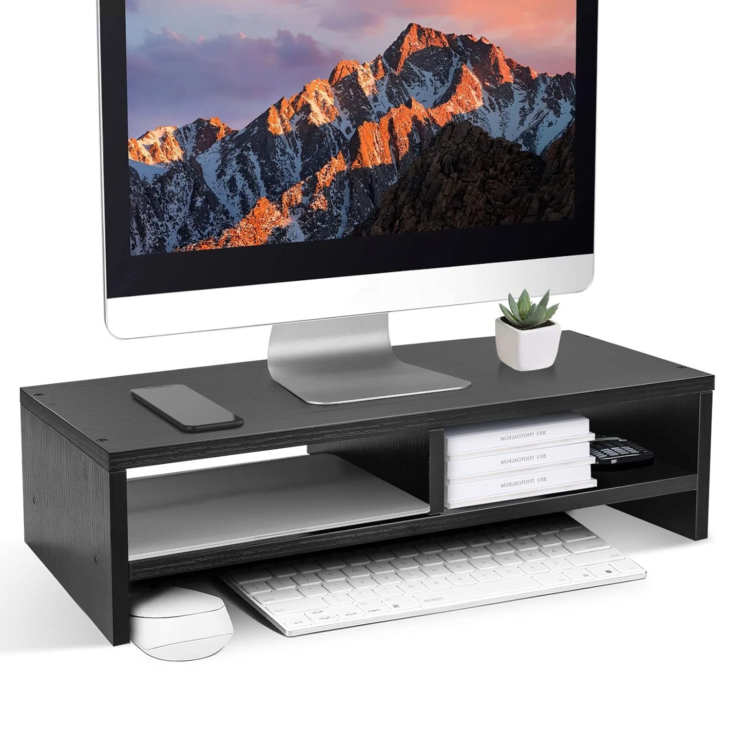 Under-Monitor Storage Organizer Shelf Tray (Variant F6) view 2