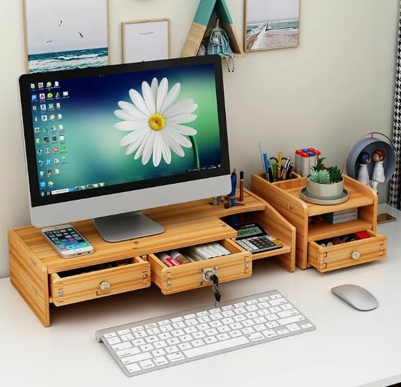 Under-Monitor Storage Organizer Shelf Tray (Variant L12)