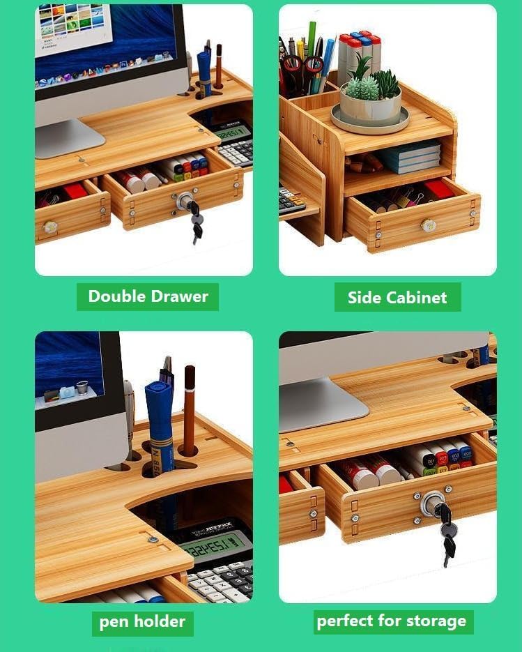 Under-Monitor Storage Organizer Shelf Tray (Variant L12) view 3