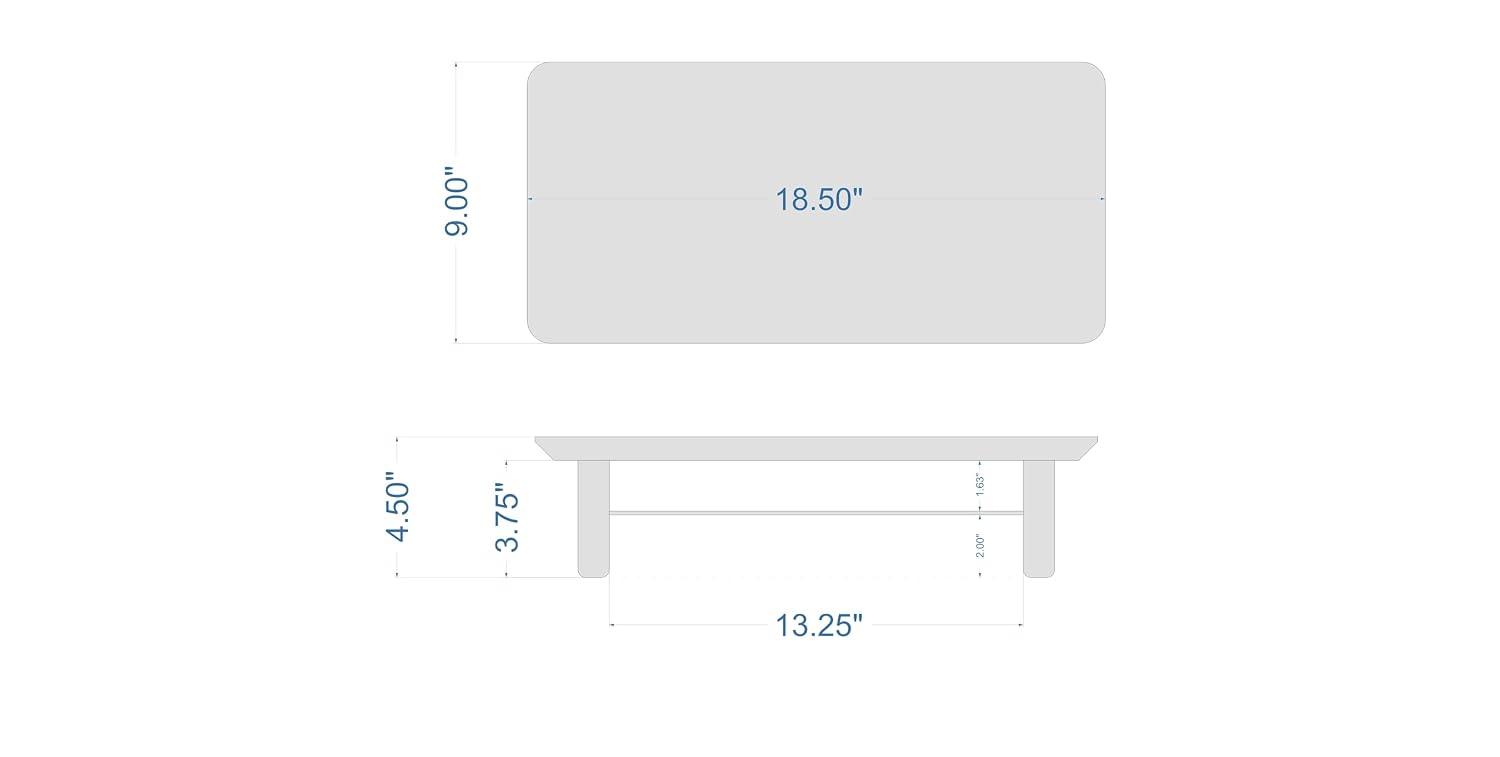 Under-Monitor Storage Organizer Shelf Tray (Variant R18)