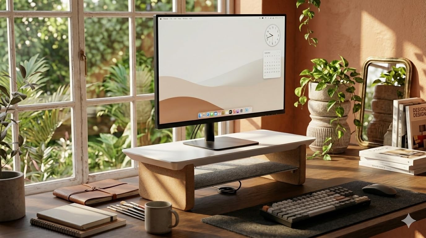 Under-Monitor Storage Organizer Shelf Tray (Variant R18) view 3