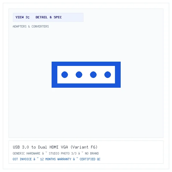 USB 3.0 to Dual HDMI VGA (Variant F6) - Image 3 — Detail & Specifications View