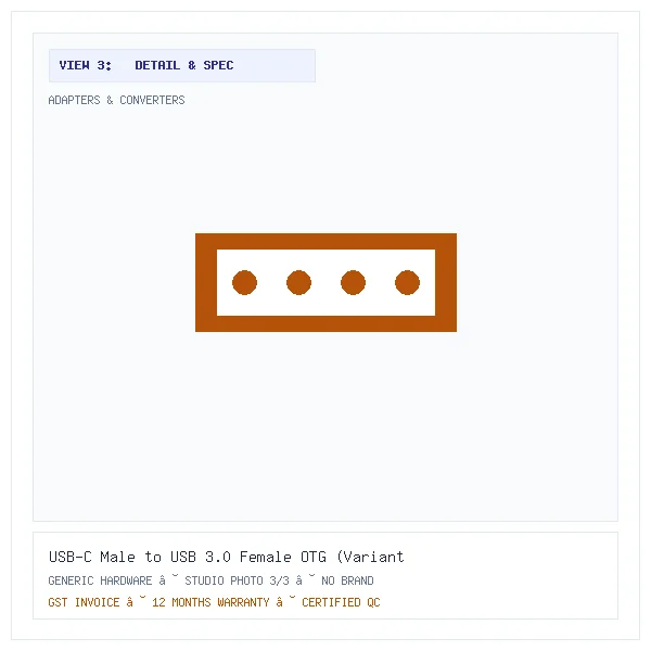 USB-C Male to USB 3.0 Female OTG (Variant A27) - Image 3 — Detail & Specifications View