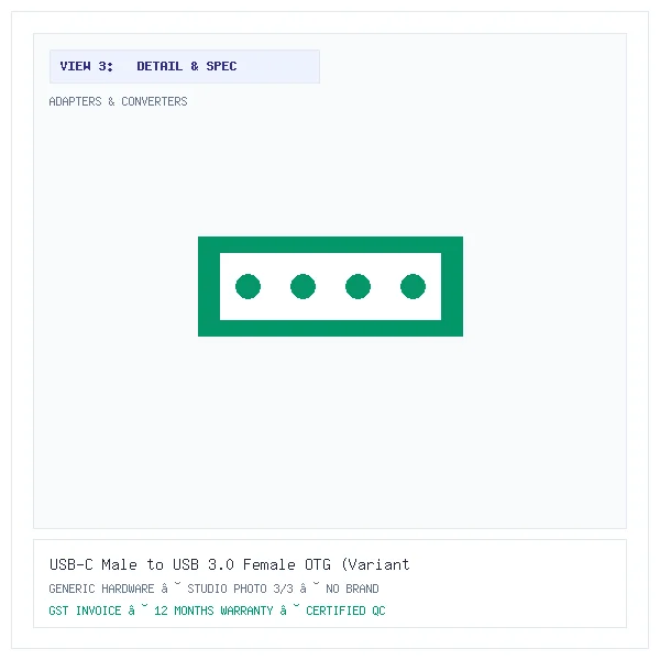 USB-C Male to USB 3.0 Female OTG (Variant Q17) - Image 3 — Detail & Specifications View