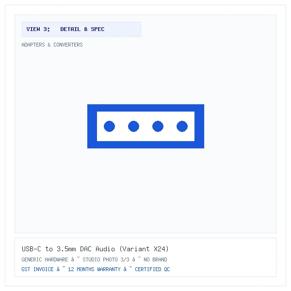 USB-C to 3.5mm DAC Audio (Variant X24) - Image 3 — Detail & Specifications View
