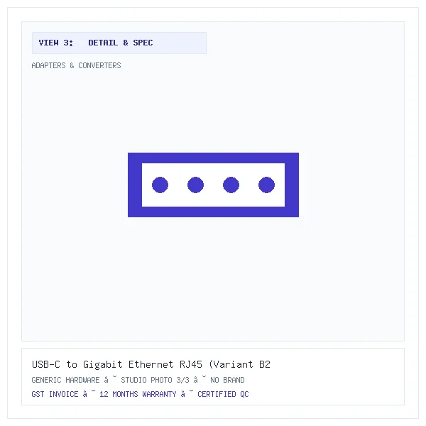 USB-C to Gigabit Ethernet RJ45 (Variant B2) - Image 3 — Detail & Specifications View