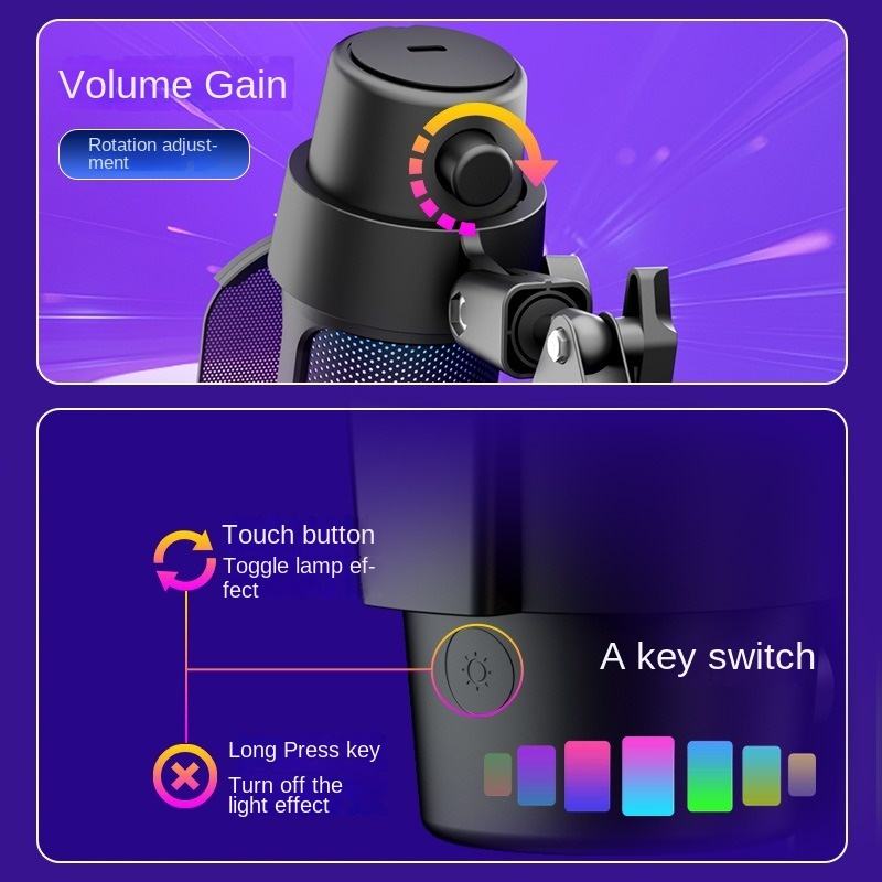 USB Condenser Studio Microphone with Boom Arm (Variant M13) view 2