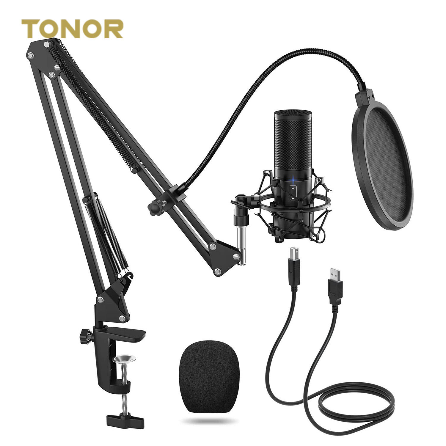 USB Condenser Studio Microphone with Boom Arm (Variant Y25) view 3