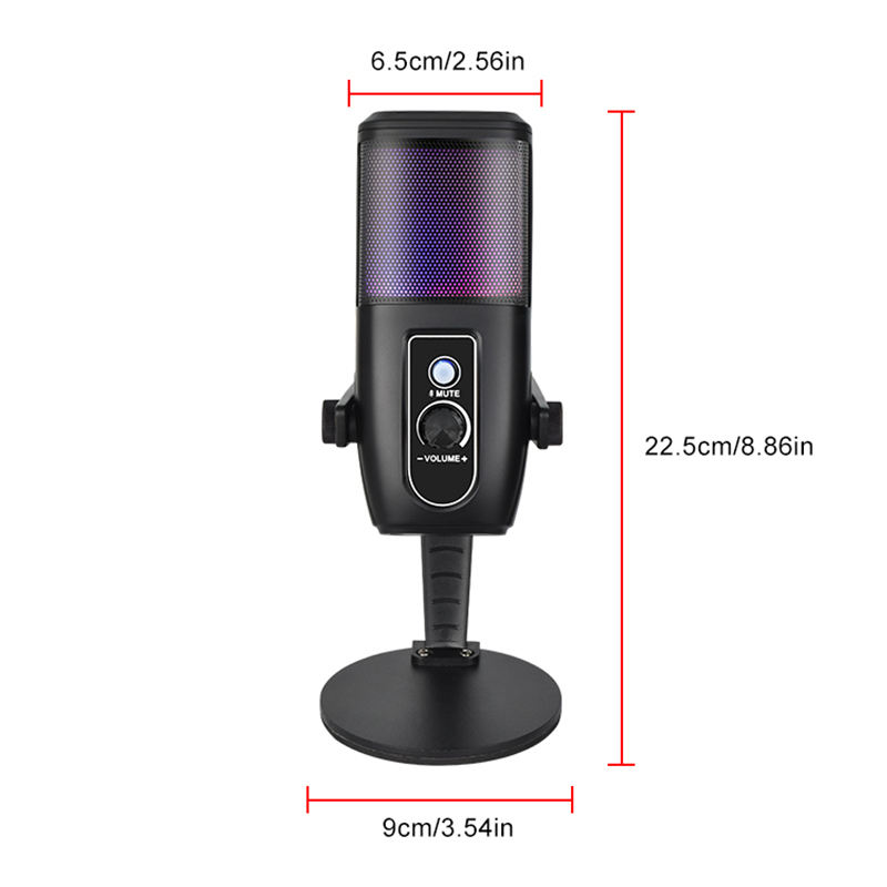 USB Desktop Microphone with Mute Button & RGB (Variant B2) - Image 3