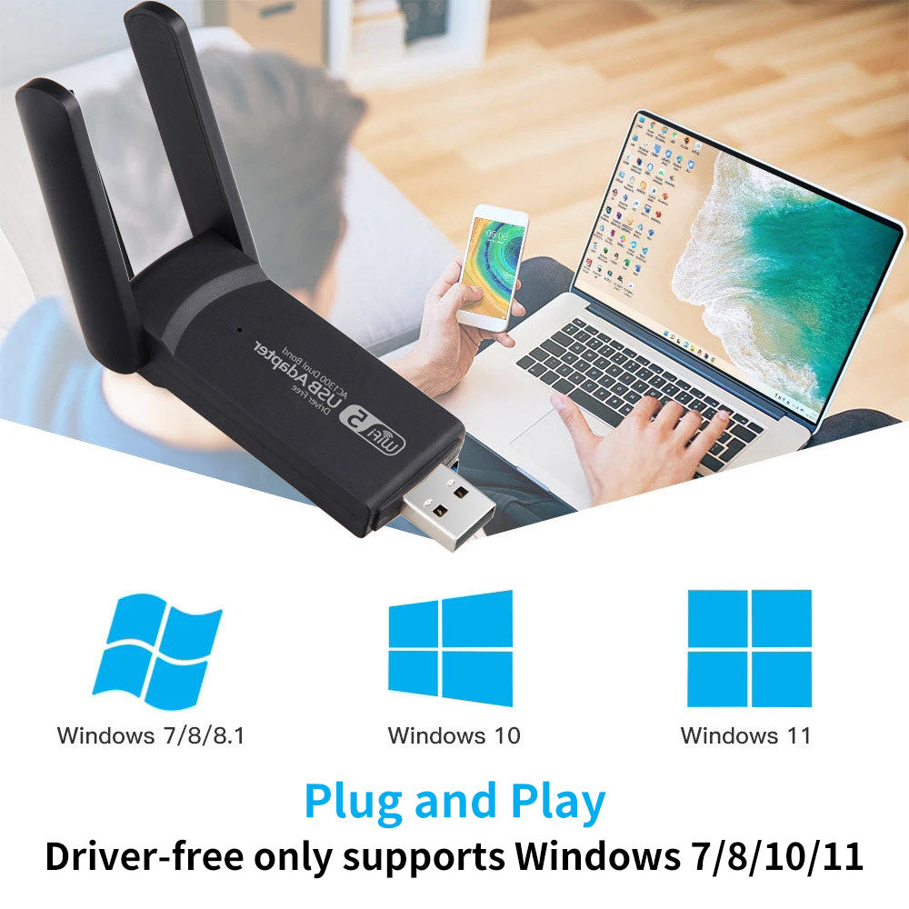 USB Wi-Fi 6 AX1800 Dual Band Adapter (Variant M13)
