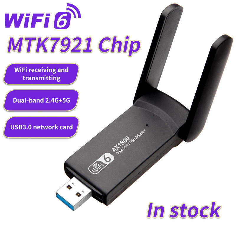 USB Wi-Fi 6 AX1800 Dual Band Adapter (Variant M13) view 3