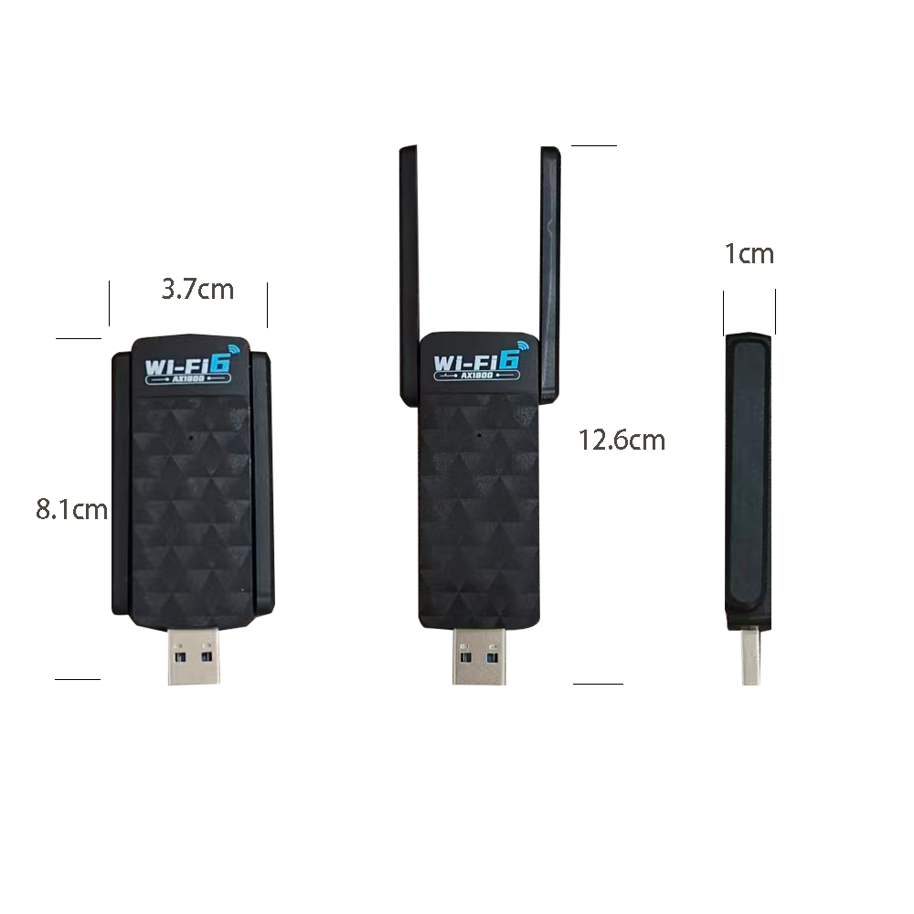 USB Wi-Fi 6 AX1800 Dual Band Adapter (Variant Y25) view 3