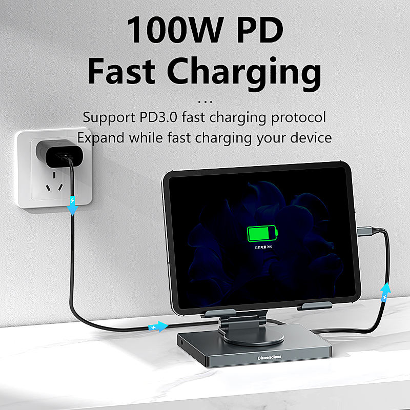 9-in-1 Aluminum USB-C 100W PD (Variant P16)